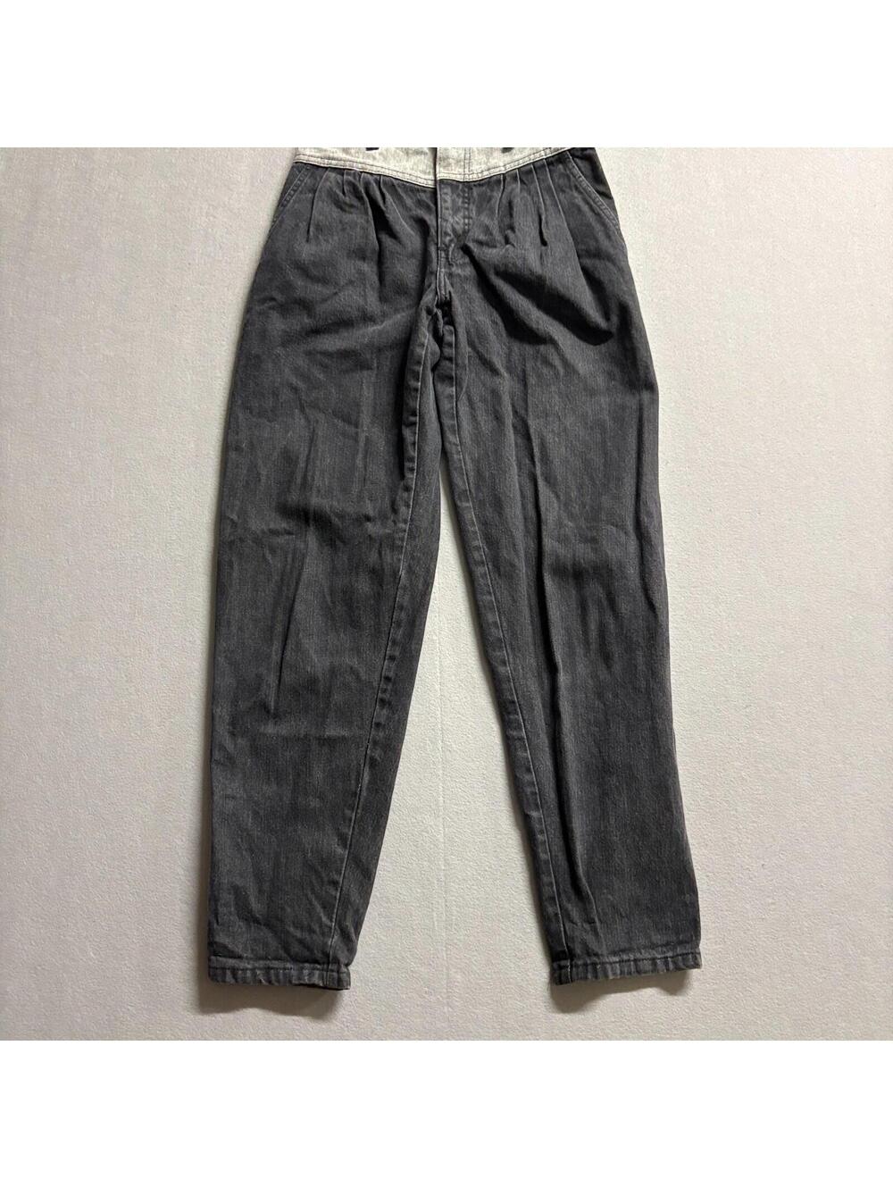 Vintage M DdY British Raj Pleated Mom Jeans Womens 9 Fits Like 27x30 Black